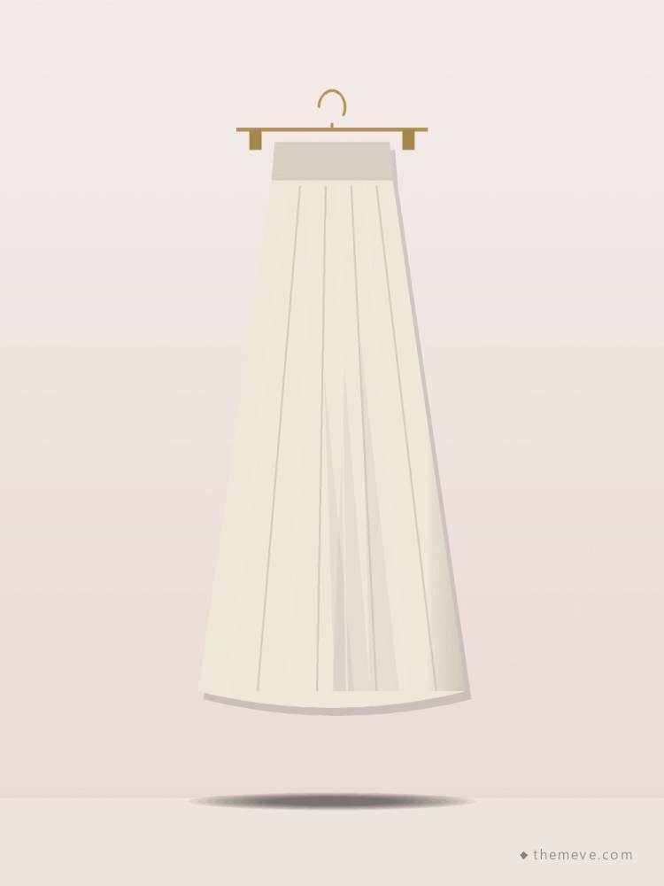 Satin Bias Skirt — Ivory