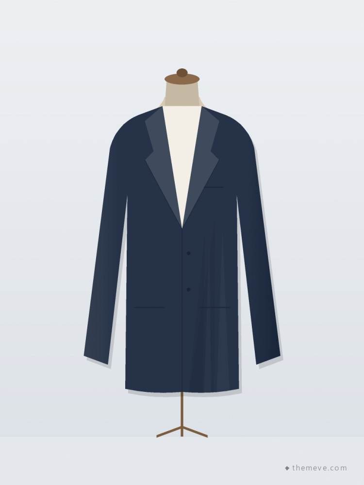 Unstructured Blazer — Navy
