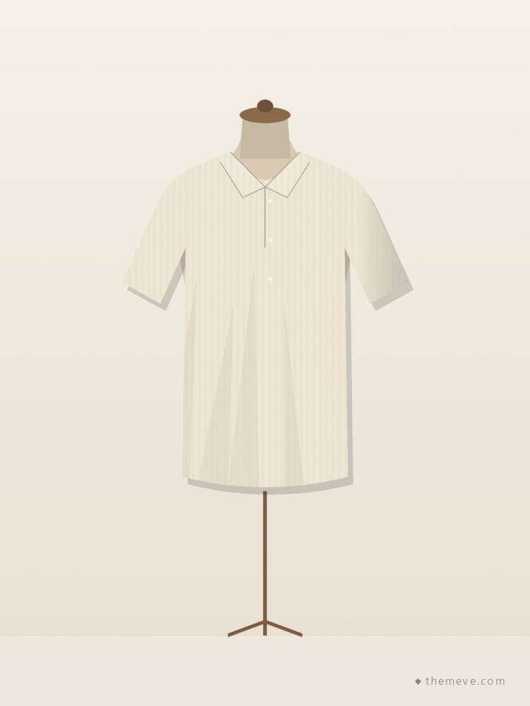 Knitted Polo — Cream