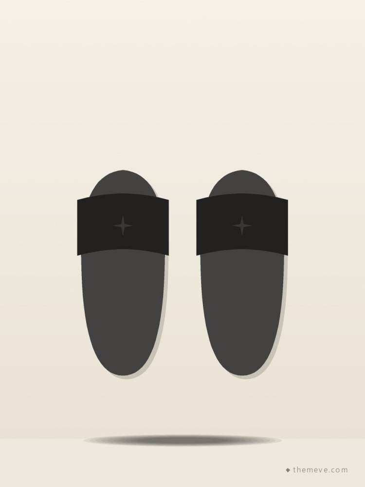 Leather Slides — Black